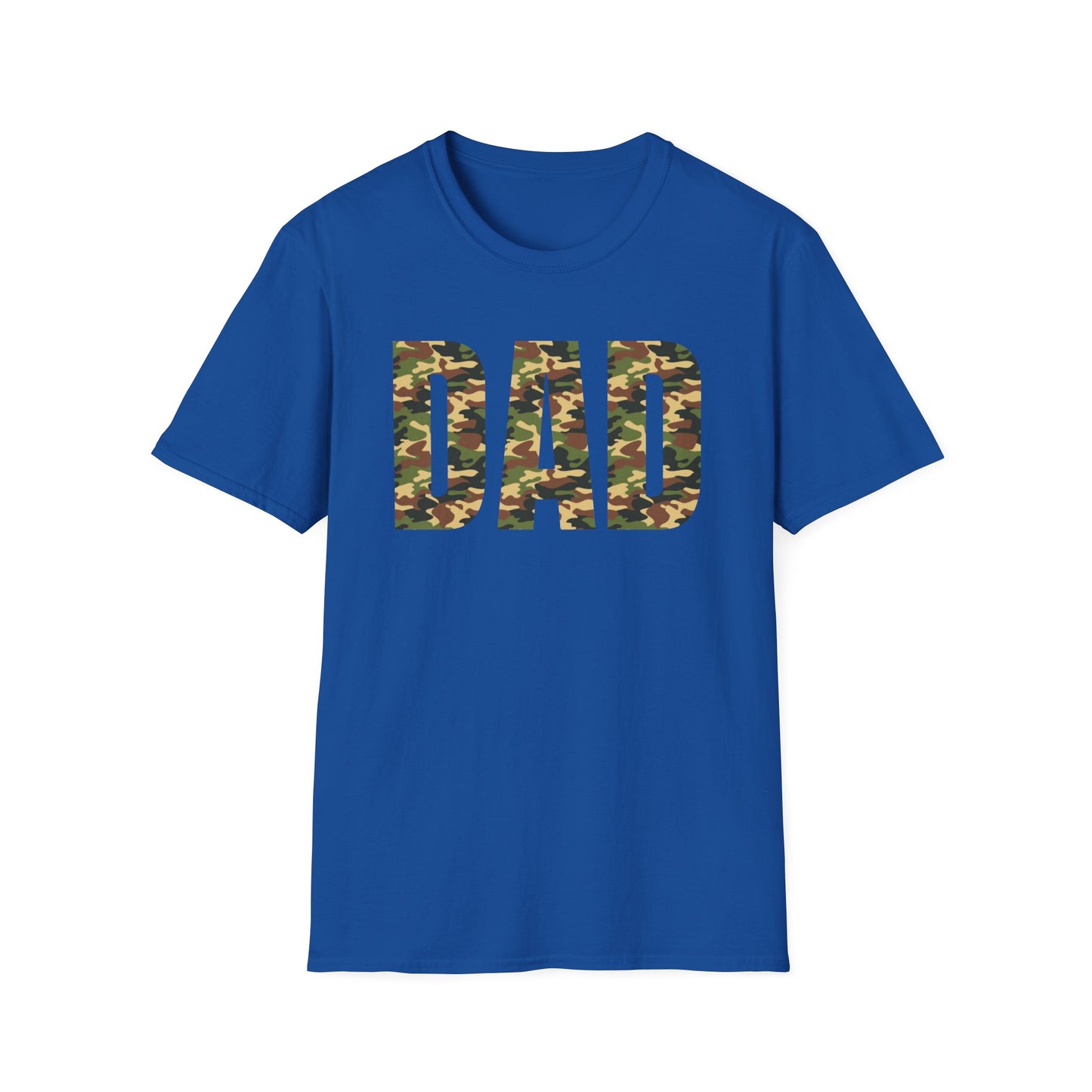 Camo Dad T-Shirt | Unisex Softstyle Tee for Father's Day & Casual Wear