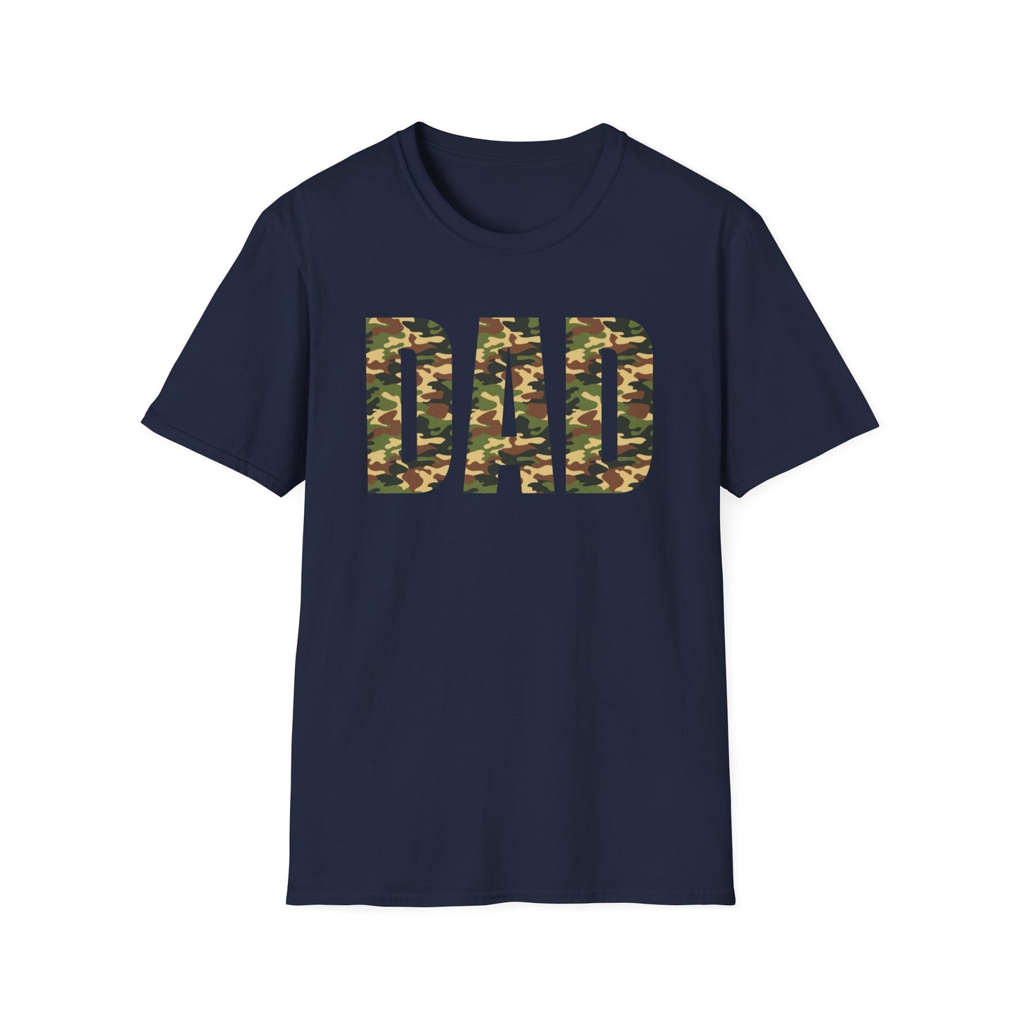 Camo Dad T-Shirt | Unisex Softstyle Tee for Father's Day & Casual Wear