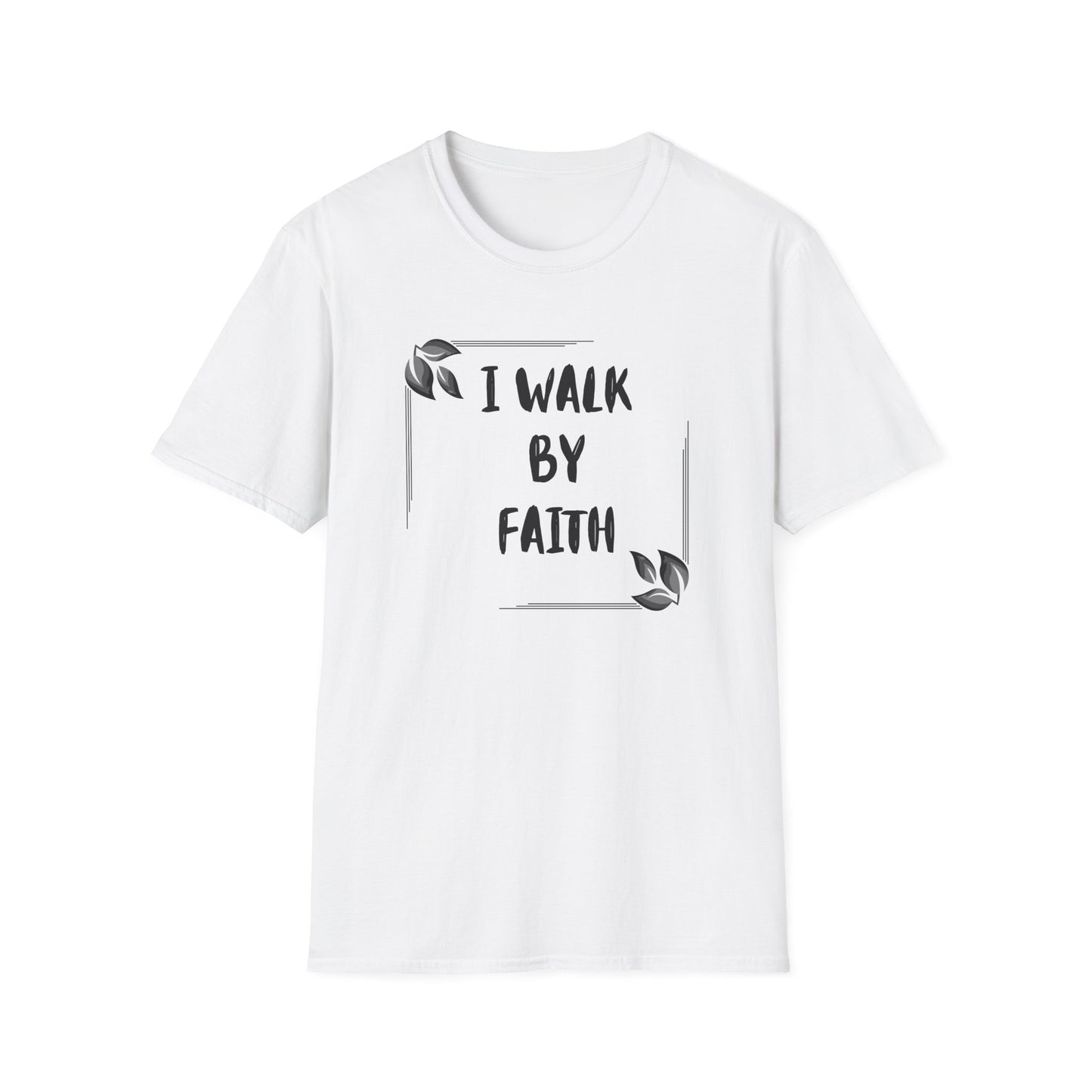Inspirational Faith T-Shirt – "I Walk By Faith" Unisex Softstyle Tee