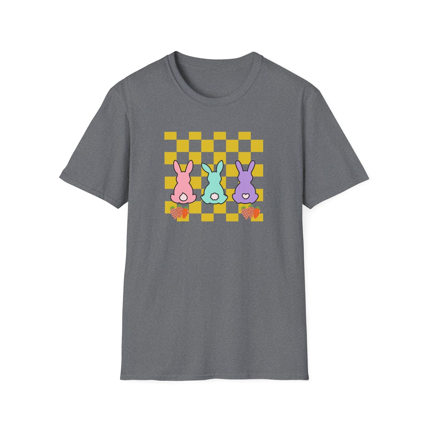 Spring Bunny Vibes Unisex Softstyle T-Shirt - Cute Easter Graphic Tee