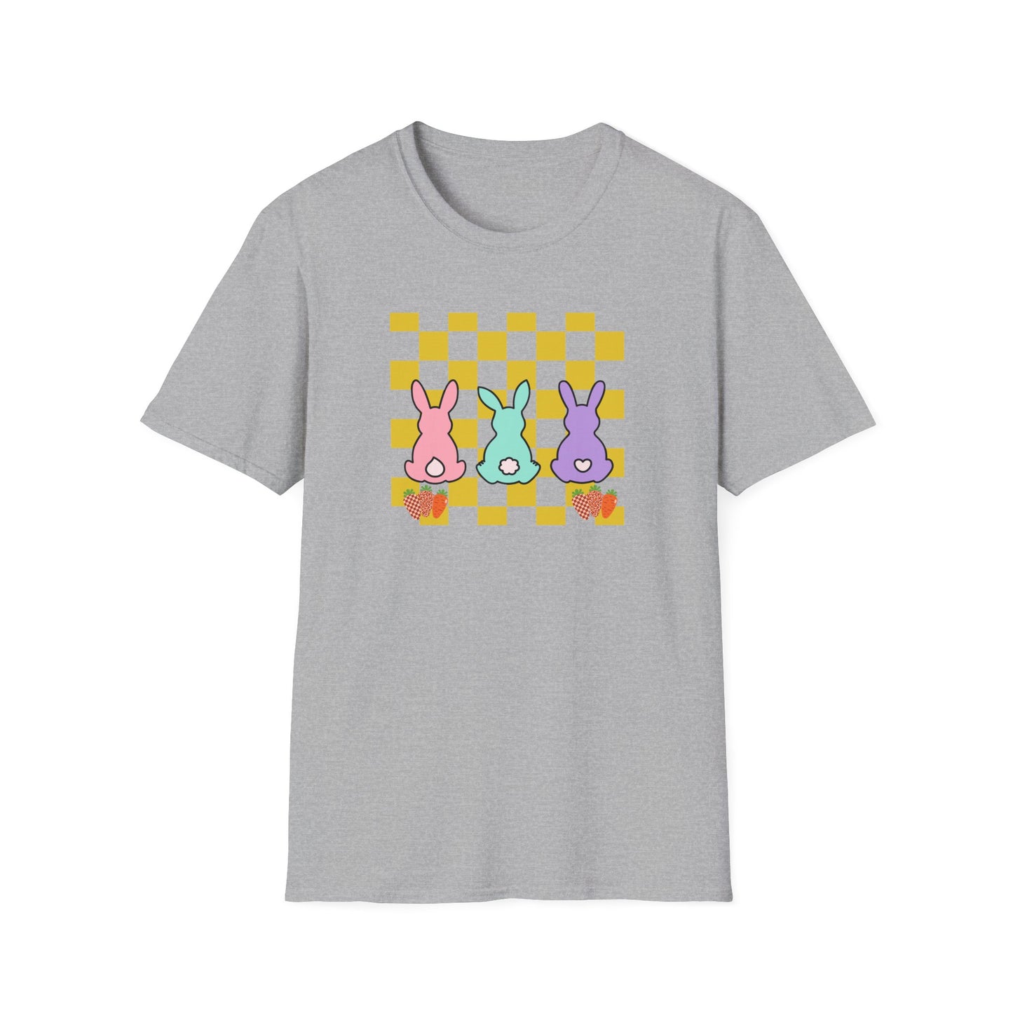 Spring Bunny Vibes Unisex Softstyle T-Shirt - Cute Easter Graphic Tee