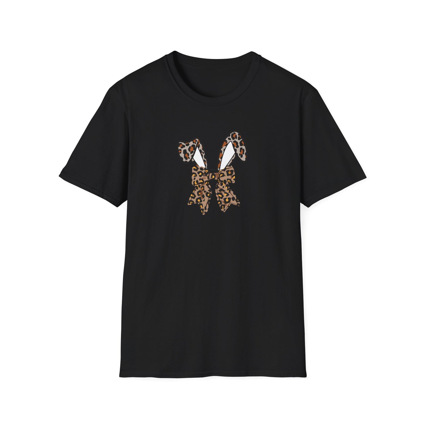 Leopard Print Bunny Ears T-Shirt - Unisex Softstyle Tee
