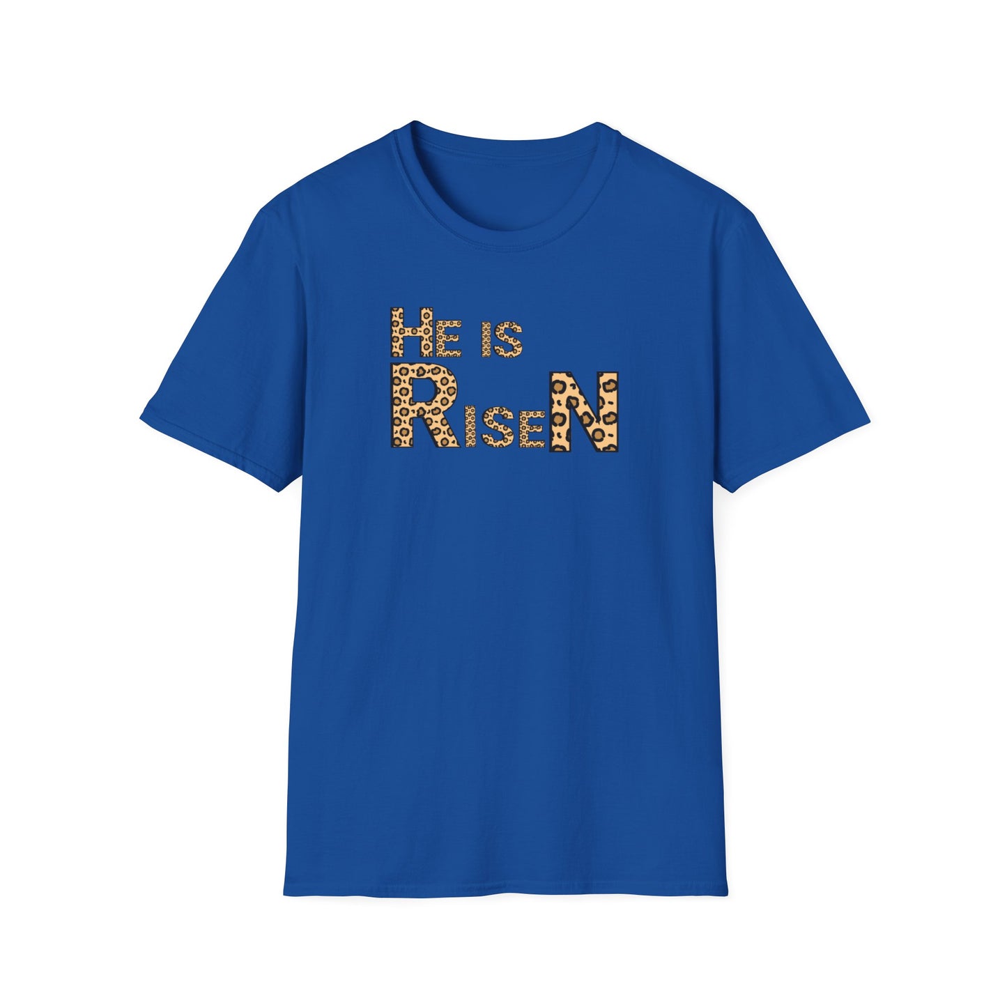 He is Risen Leopard Print Unisex T-Shirt - Perfect Easter Celebration Wear