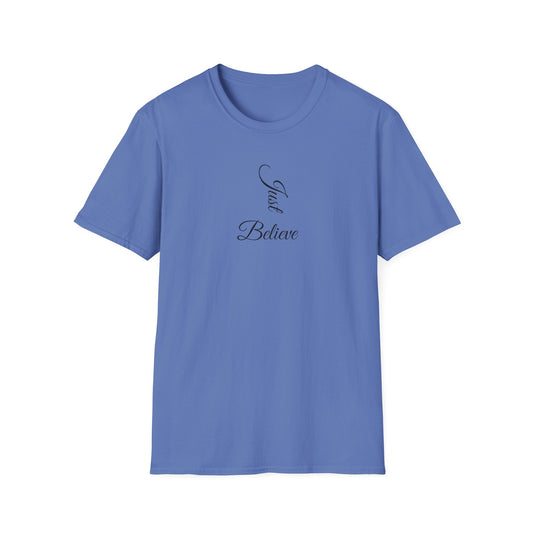 Just Believe Unisex Softstyle T-Shirt, Inspirational Tee, Motivational Shirt, Gift for Mom, Casual Wear, Everyday Apparel