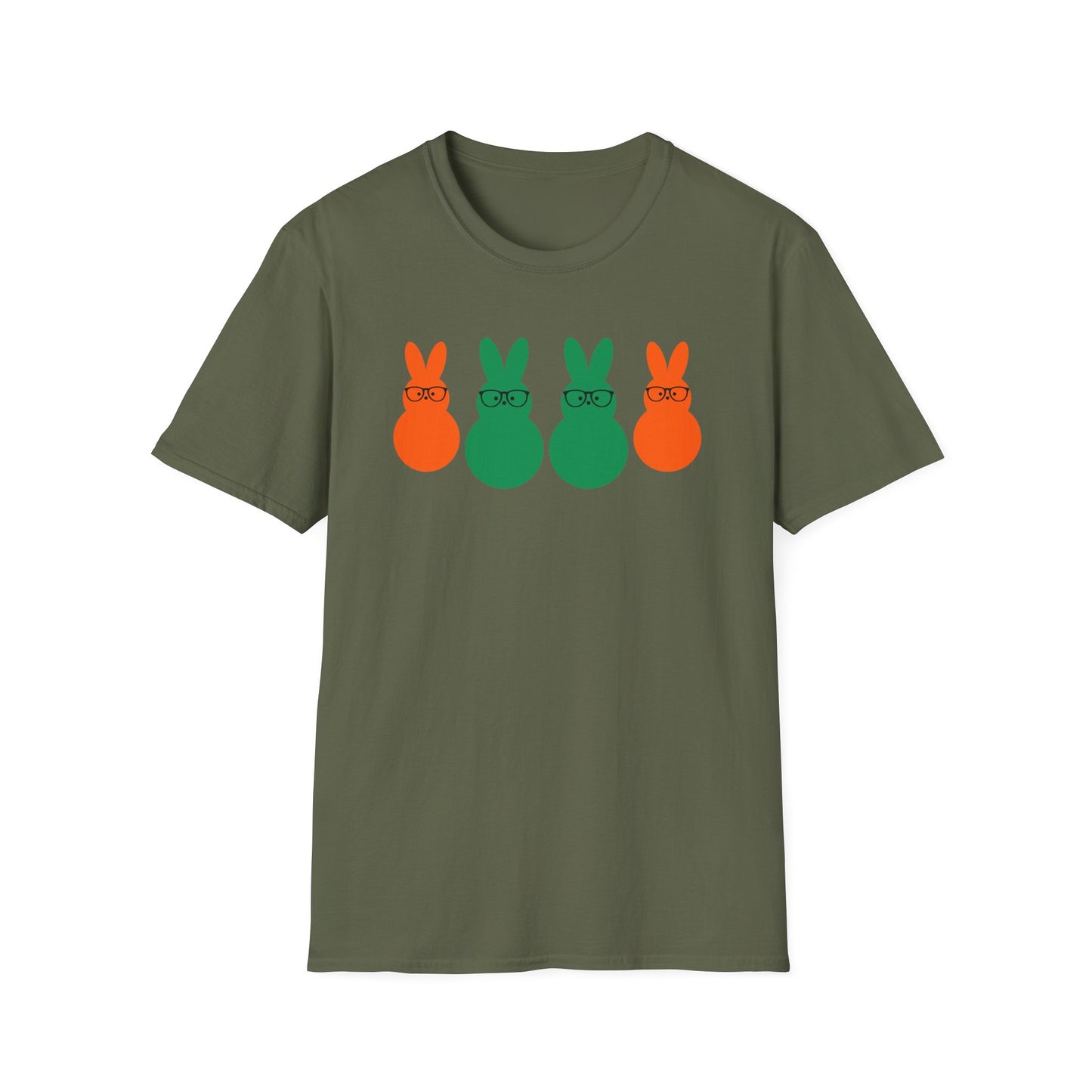 Playful Easter Bunny Unisex Softstyle T-Shirt