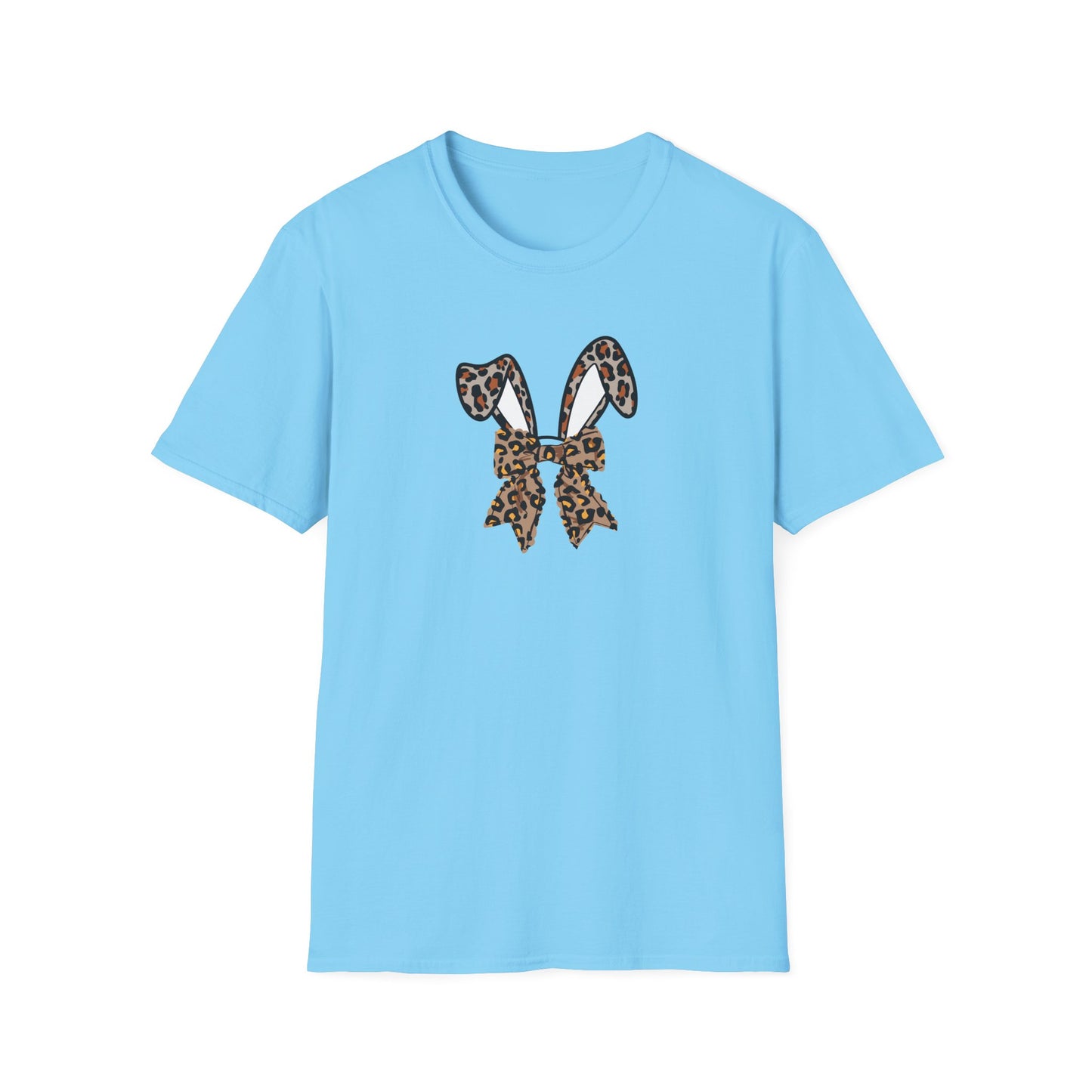Leopard Print Bunny Ears T-Shirt - Unisex Softstyle Tee