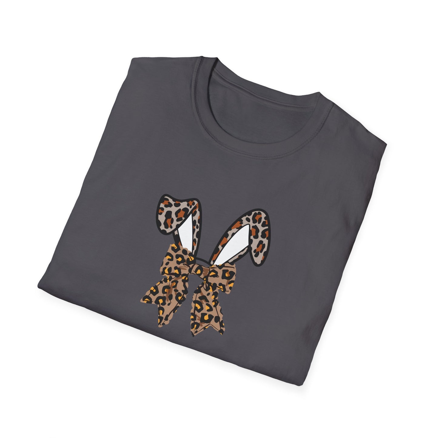 Leopard Print Bunny Ears T-Shirt - Unisex Softstyle Tee