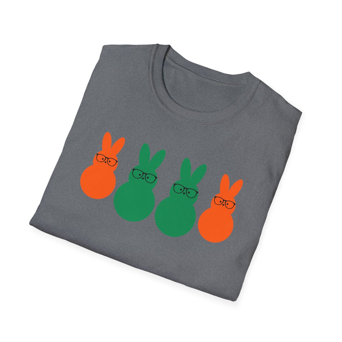 Playful Easter Bunny Unisex Softstyle T-Shirt