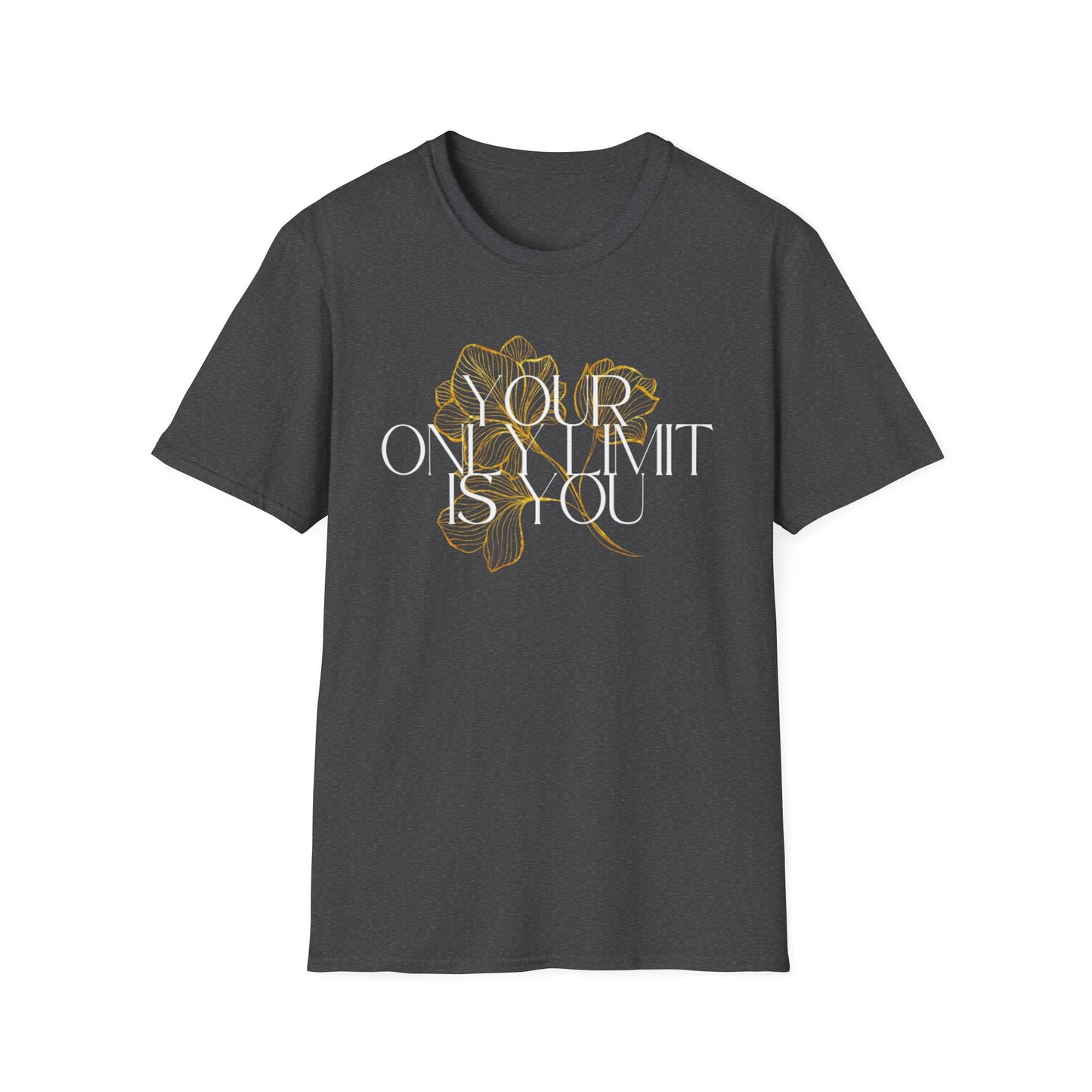 Inspirational Floral T-Shirt - 'Your Only Limit is You'