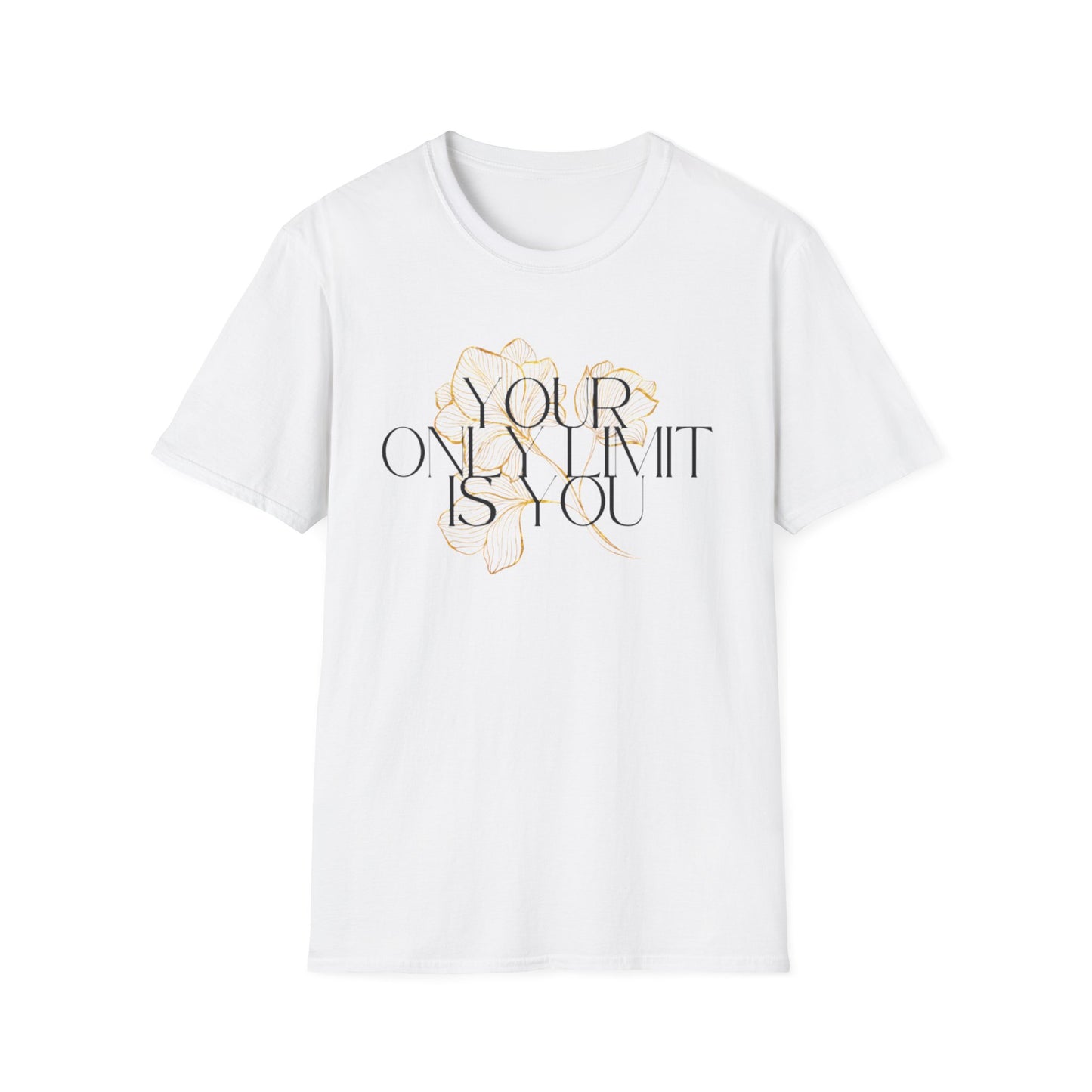 Inspirational Floral T-Shirt - 'Your Only Limit is You'