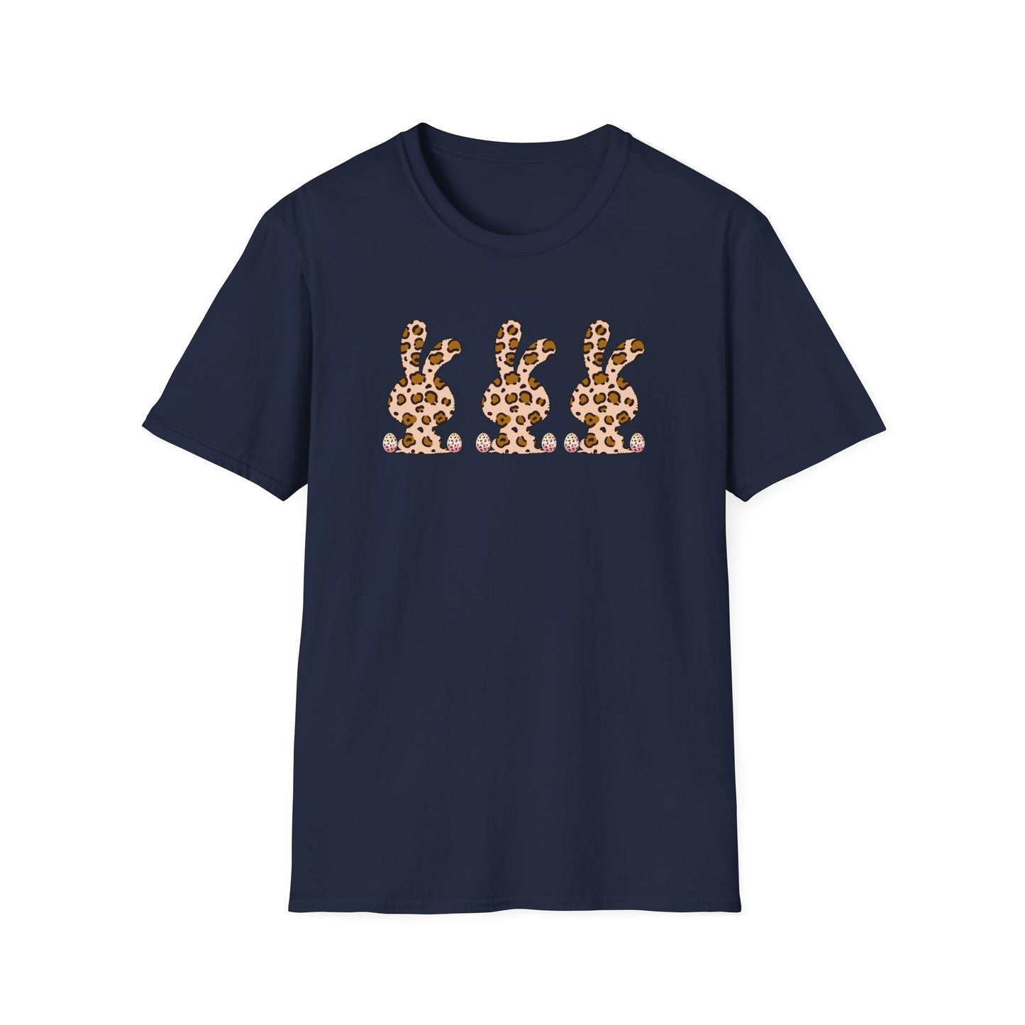 Leopard Print Bunny Unisex Softstyle T-Shirt - Casual Fun Fashion