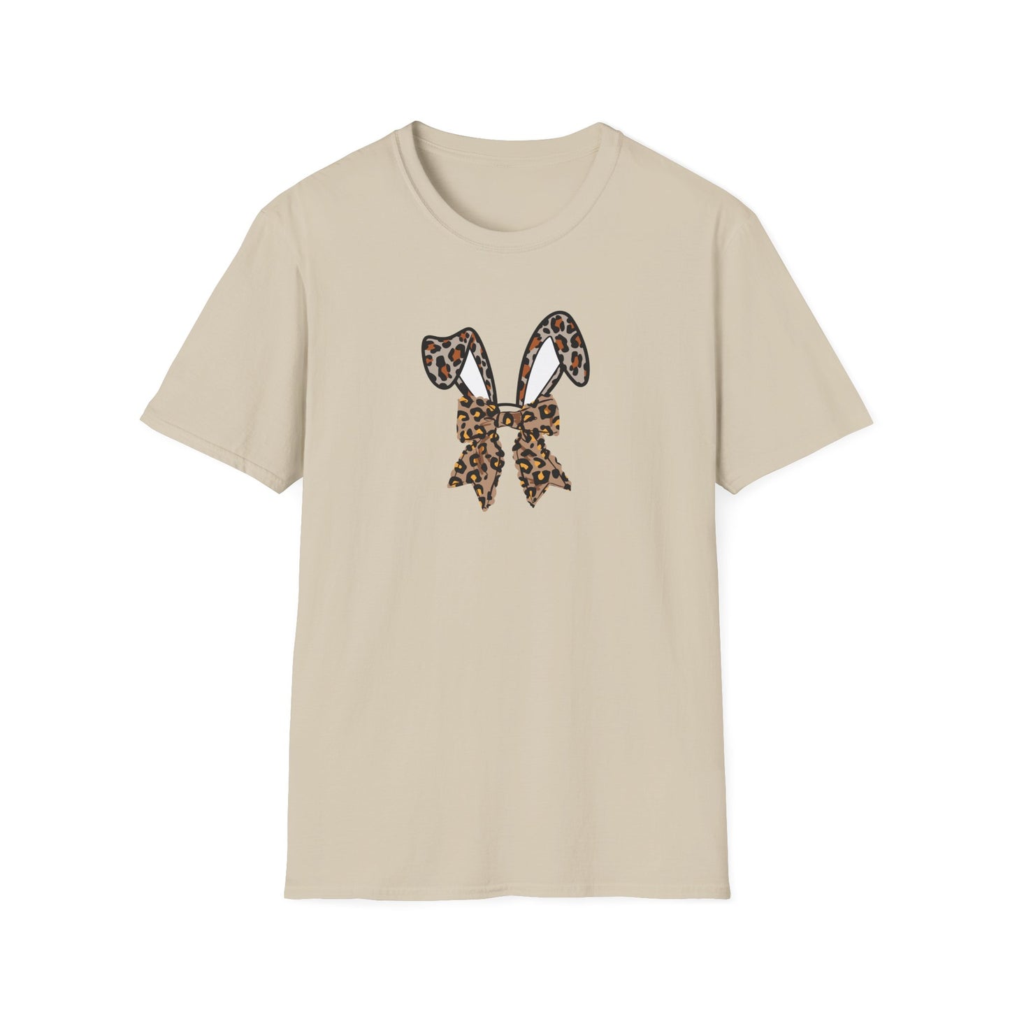 Leopard Print Bunny Ears T-Shirt - Unisex Softstyle Tee