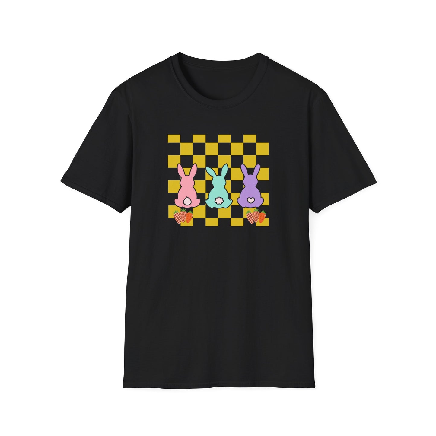 Spring Bunny Vibes Unisex Softstyle T-Shirt - Cute Easter Graphic Tee