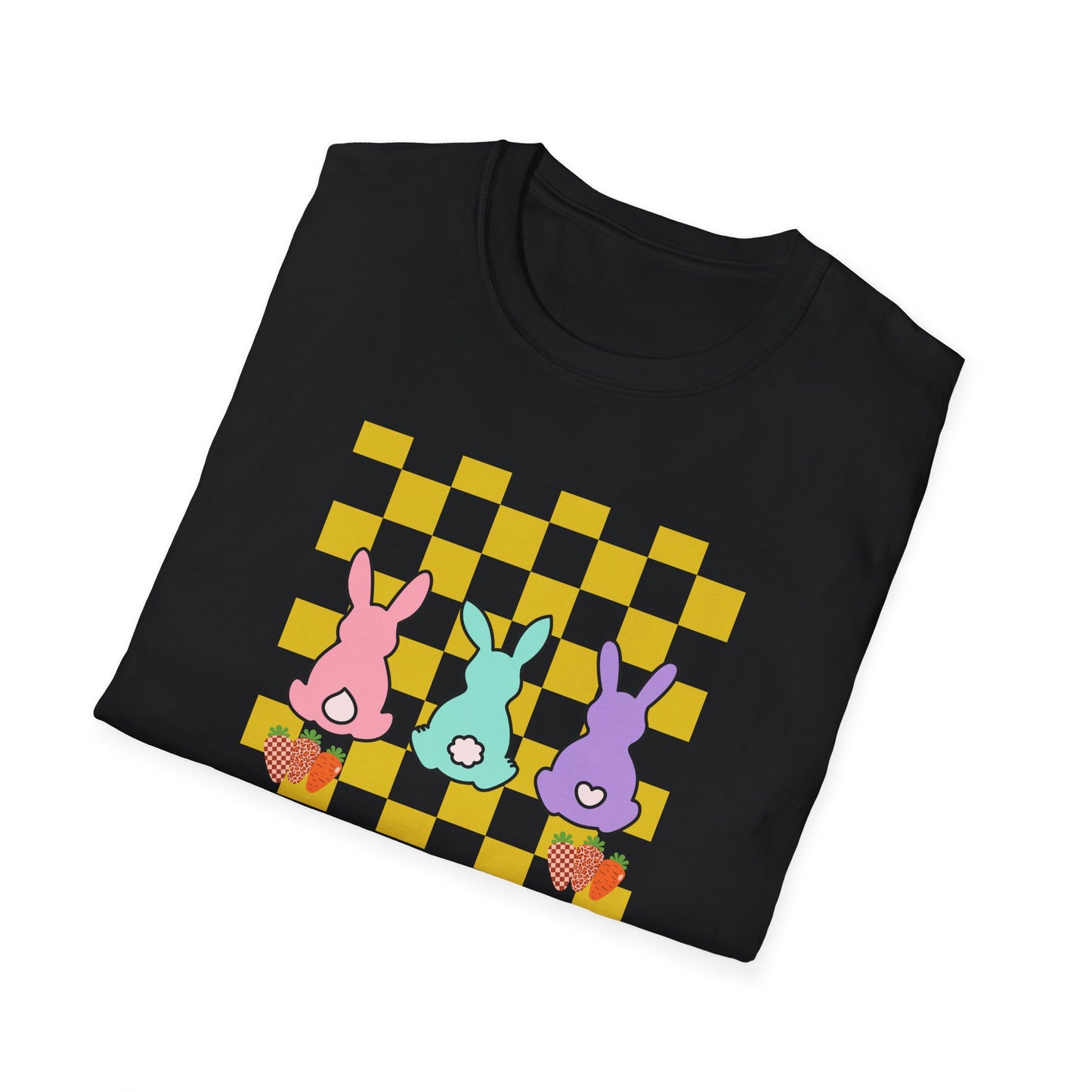 Spring Bunny Vibes Unisex Softstyle T-Shirt - Cute Easter Graphic Tee