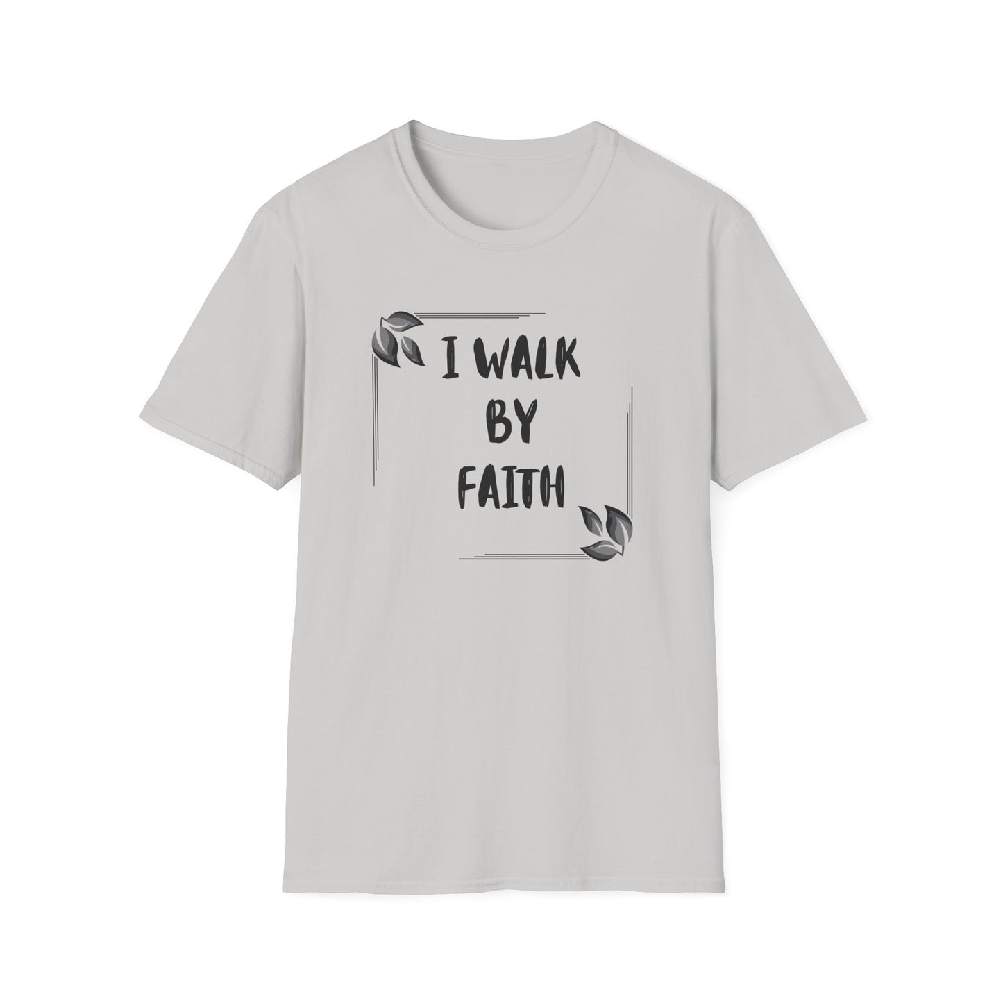 Inspirational Faith T-Shirt – "I Walk By Faith" Unisex Softstyle Tee