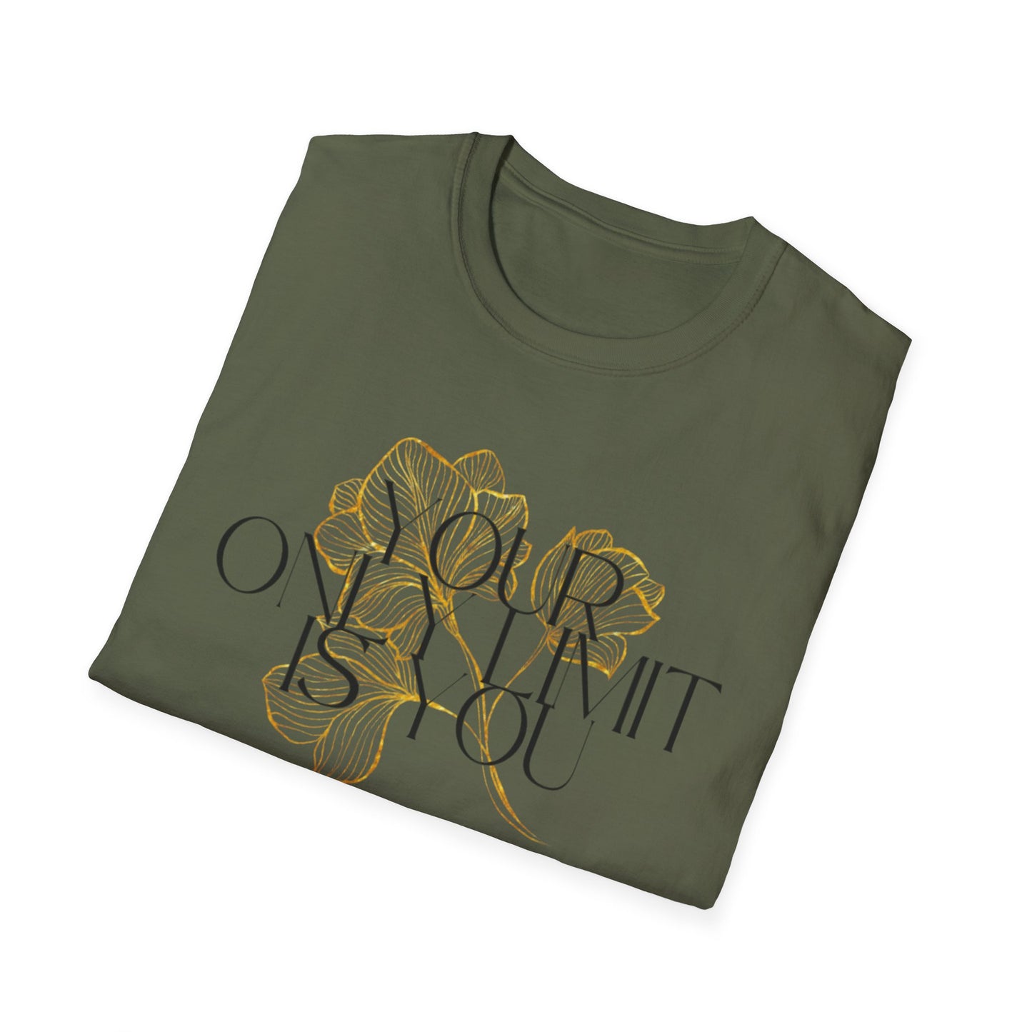 Inspirational Floral T-Shirt - 'Your Only Limit is You'