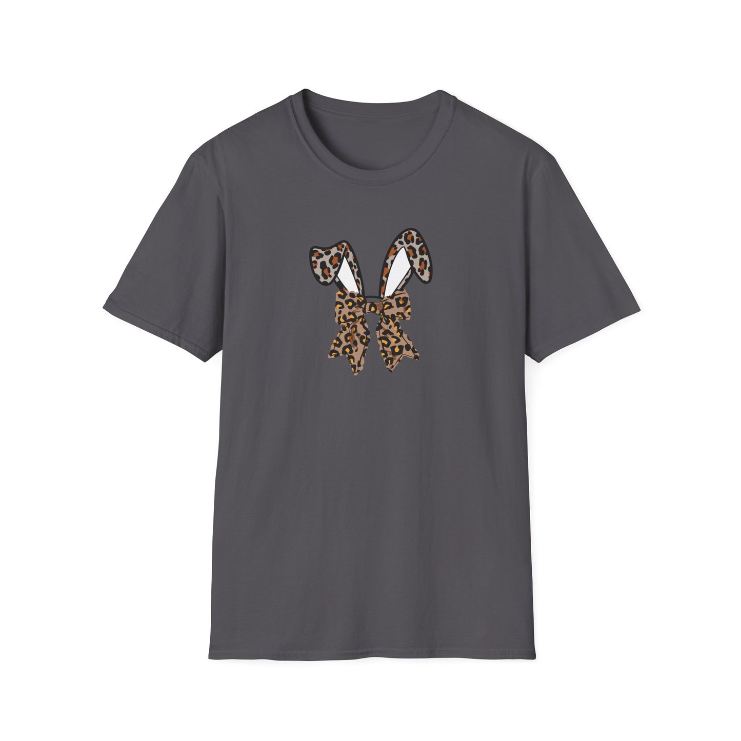 Leopard Print Bunny Ears T-Shirt - Unisex Softstyle Tee