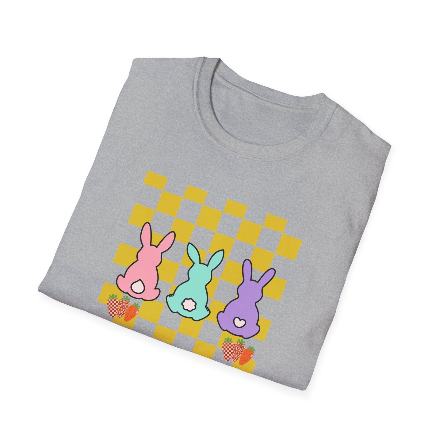 Spring Bunny Vibes Unisex Softstyle T-Shirt - Cute Easter Graphic Tee