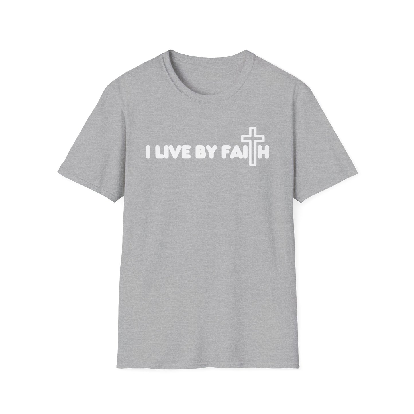 I Live By Faith Unisex Softstyle T-Shirt - Inspirational Christian Tee