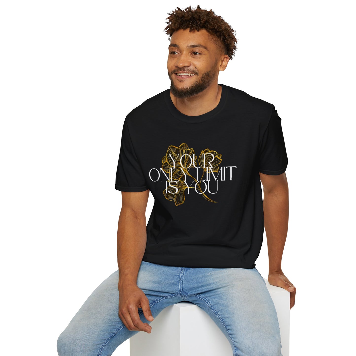 Inspirational Floral T-Shirt - 'Your Only Limit is You'
