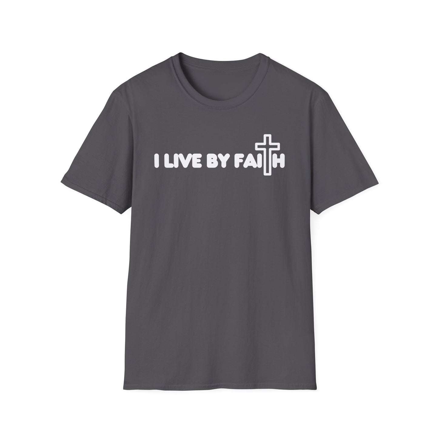 I Live By Faith Unisex Softstyle T-Shirt - Inspirational Christian Tee