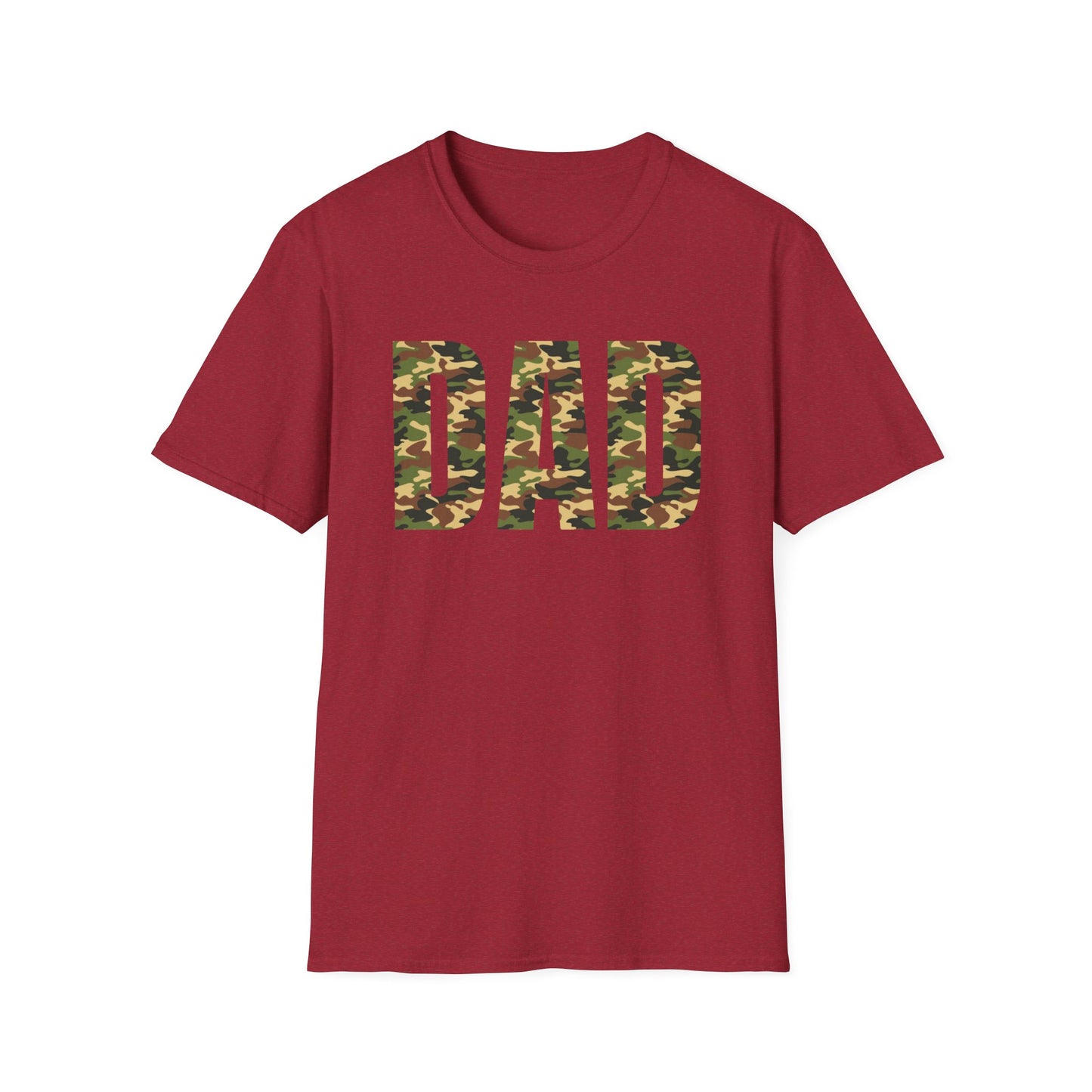 Camo Dad T-Shirt | Unisex Softstyle Tee for Father's Day & Casual Wear