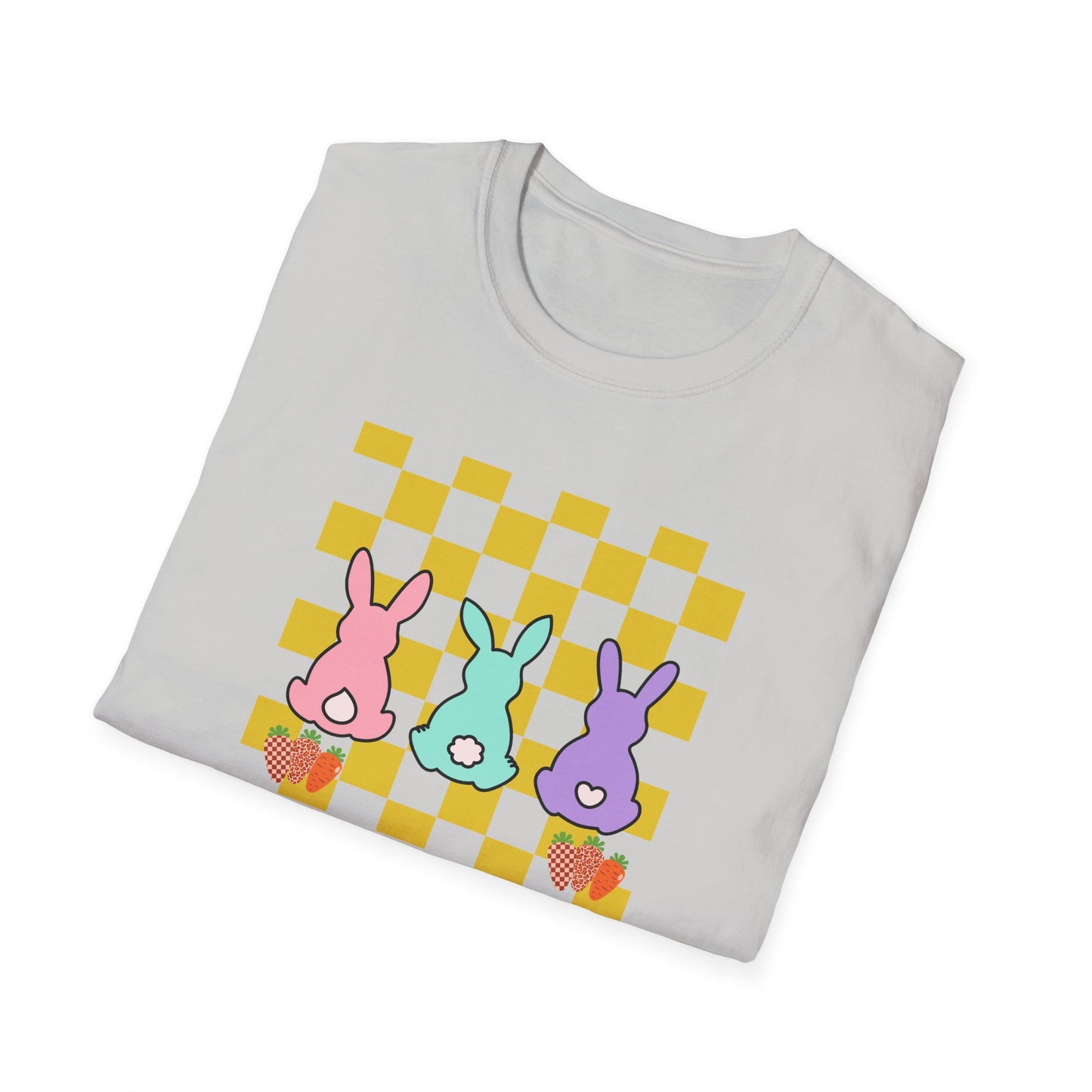 Spring Bunny Vibes Unisex Softstyle T-Shirt - Cute Easter Graphic Tee
