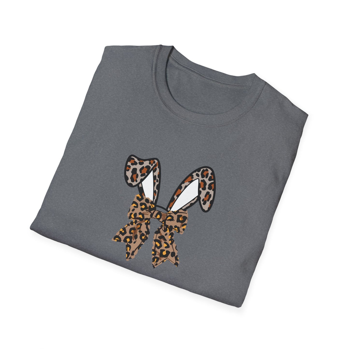 Leopard Print Bunny Ears T-Shirt - Unisex Softstyle Tee