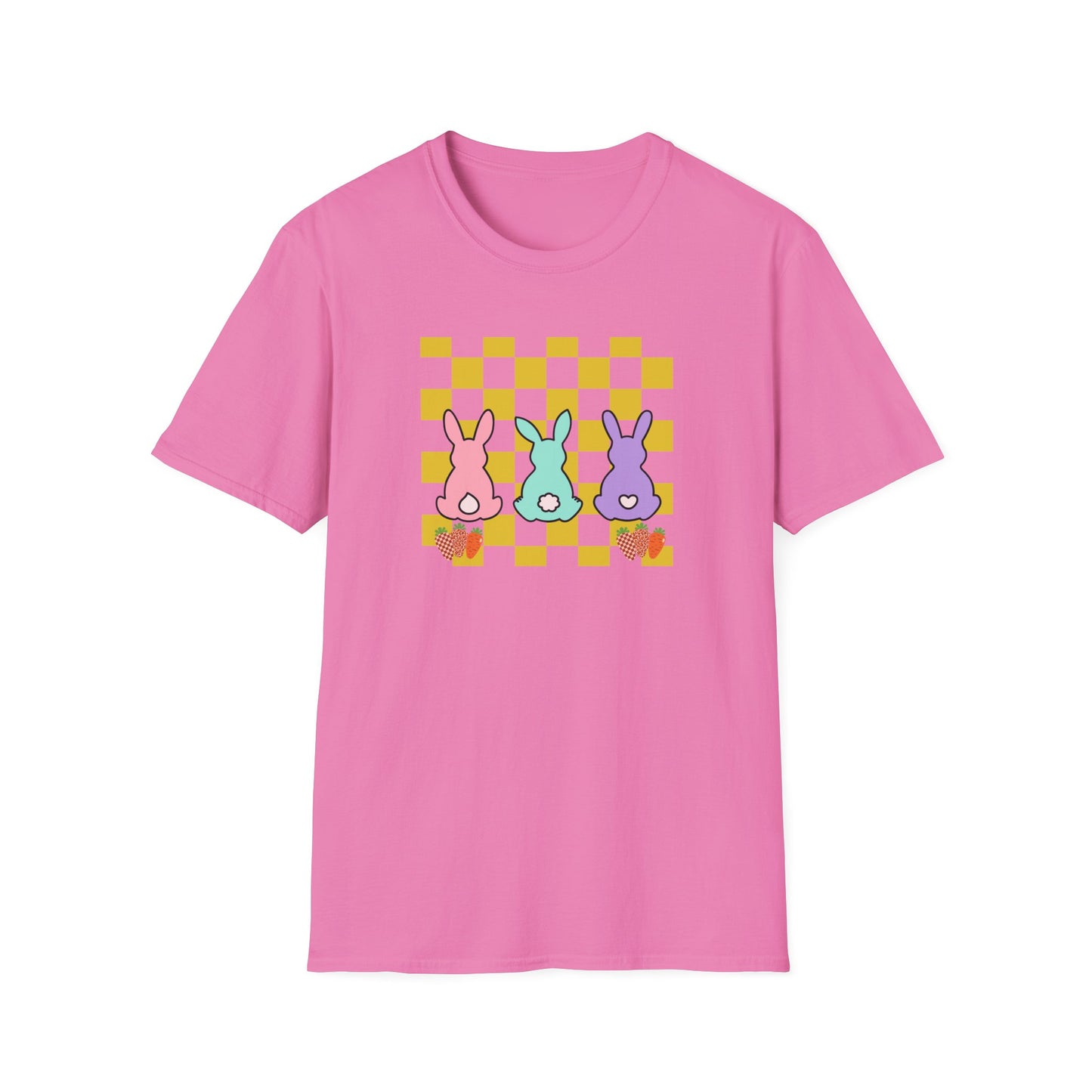 Spring Bunny Vibes Unisex Softstyle T-Shirt - Cute Easter Graphic Tee