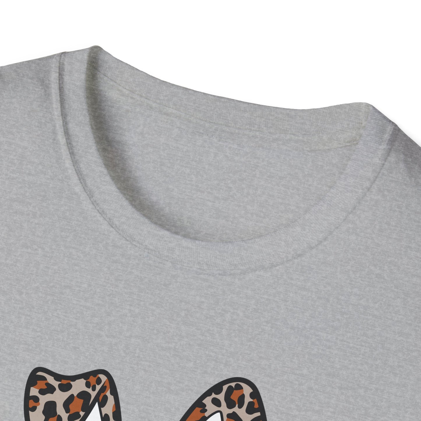 Leopard Print Bunny Ears T-Shirt - Unisex Softstyle Tee