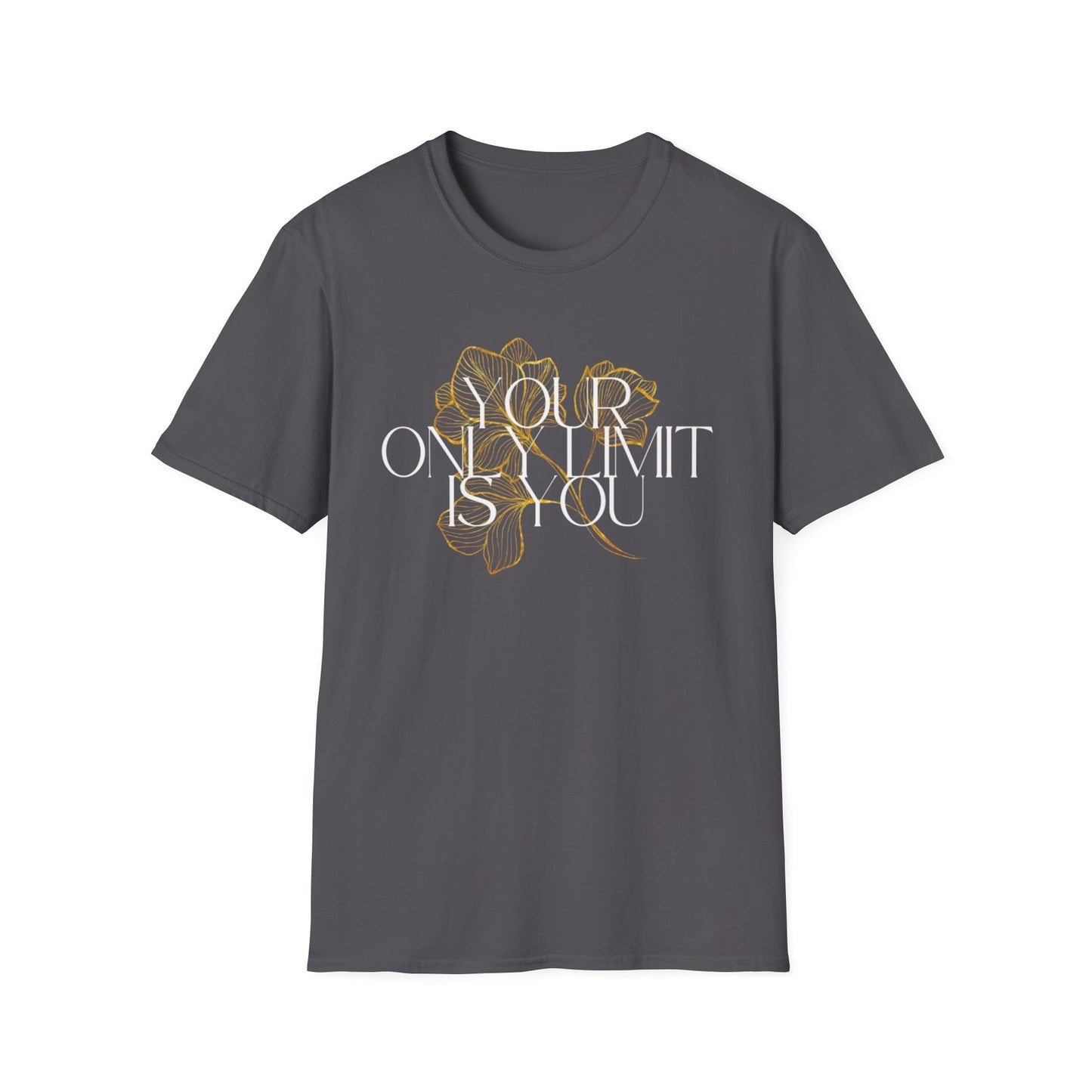 Inspirational Floral T-Shirt - 'Your Only Limit is You'