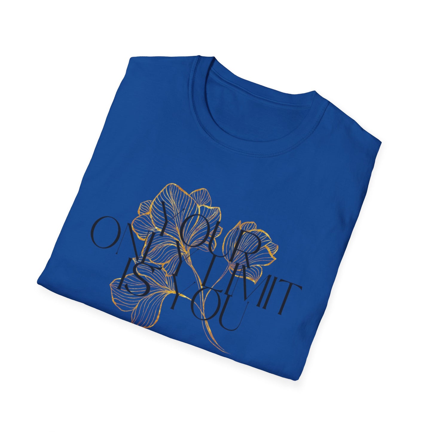 Inspirational Floral T-Shirt - 'Your Only Limit is You'