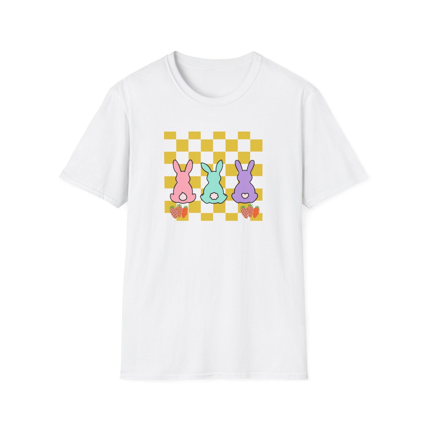 Spring Bunny Vibes Unisex Softstyle T-Shirt - Cute Easter Graphic Tee