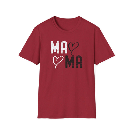 Mama Heart Unisex Softstyle T-Shirt - Perfect Gift for Moms