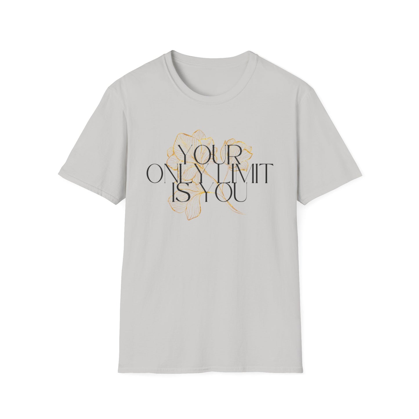 Inspirational Floral T-Shirt - 'Your Only Limit is You'