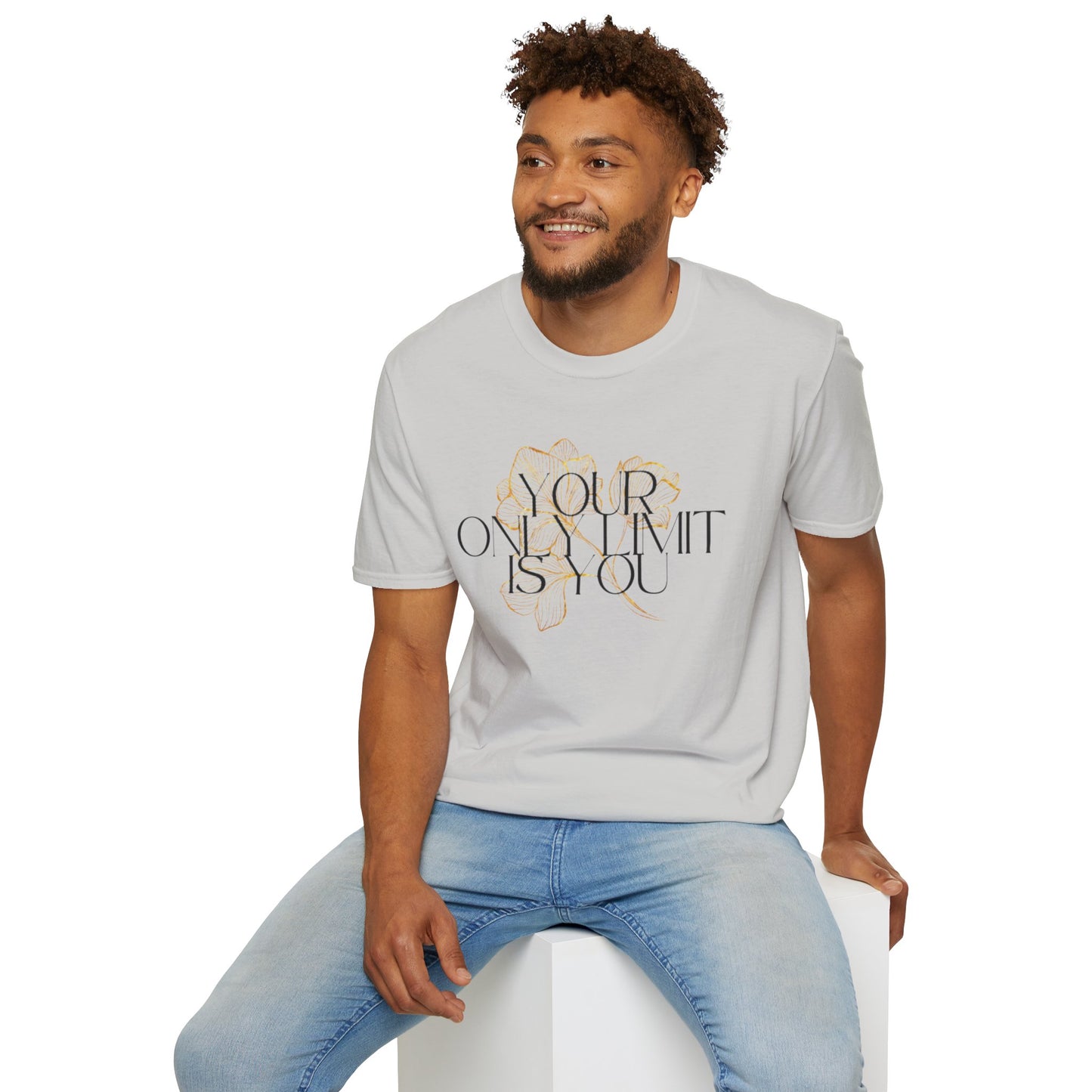 Inspirational Floral T-Shirt - 'Your Only Limit is You'