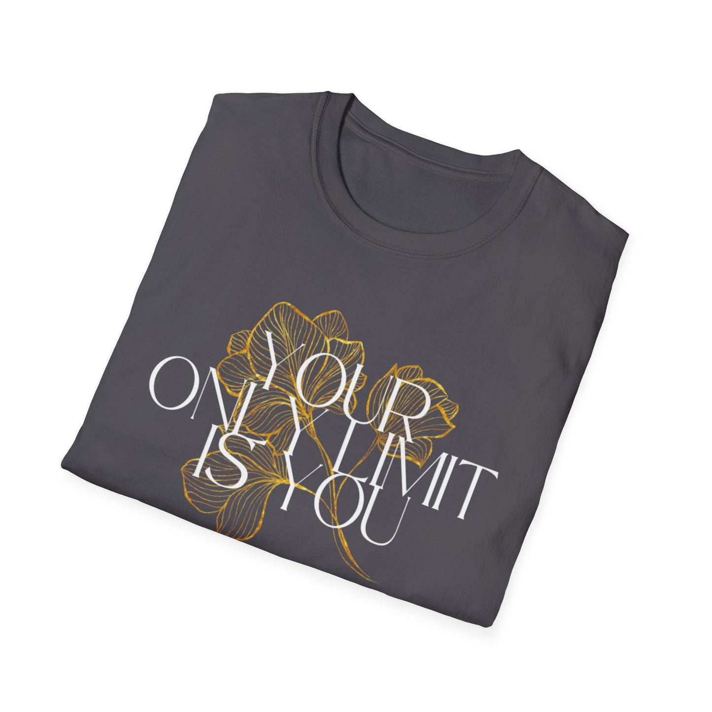 Inspirational Floral T-Shirt - 'Your Only Limit is You'