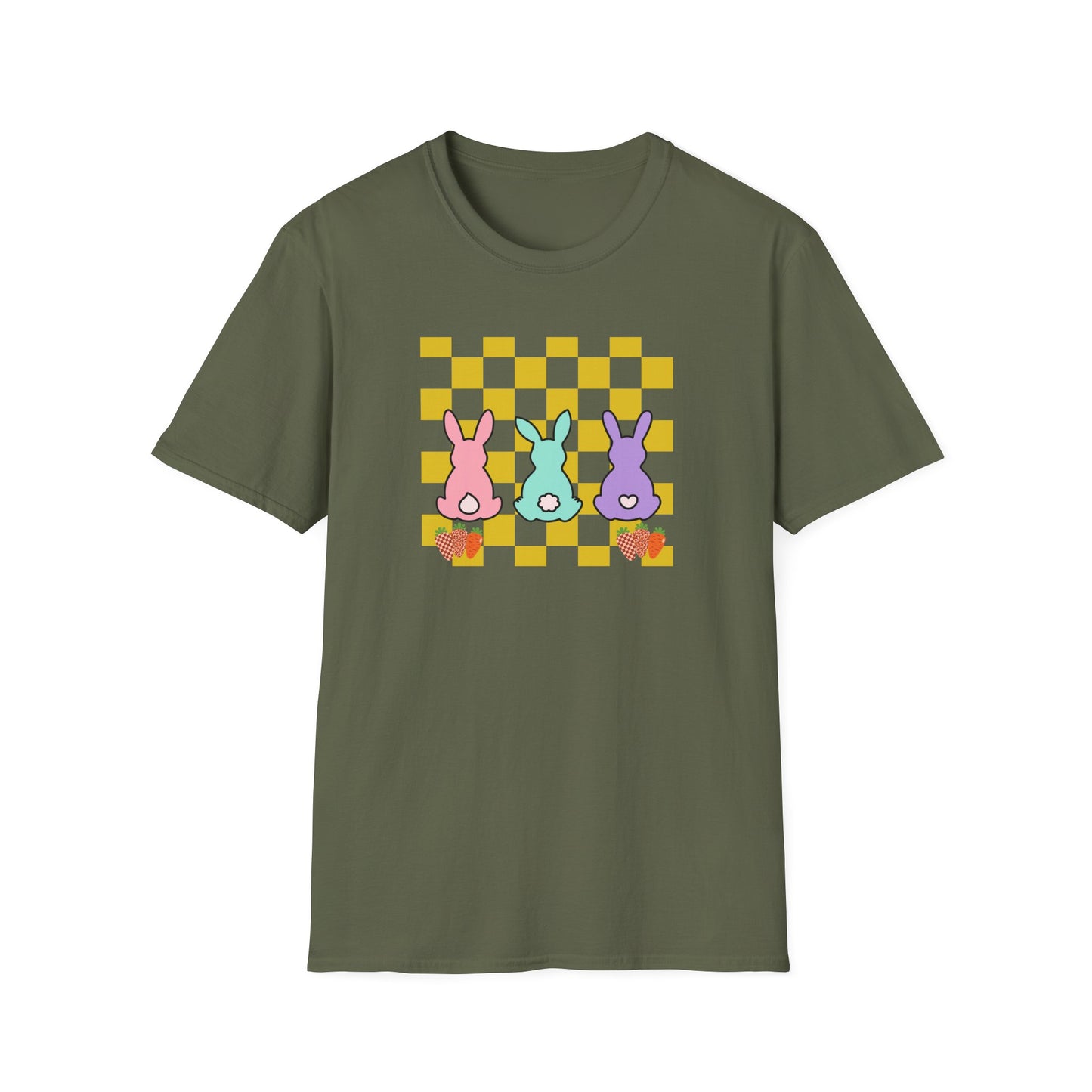 Spring Bunny Vibes Unisex Softstyle T-Shirt - Cute Easter Graphic Tee